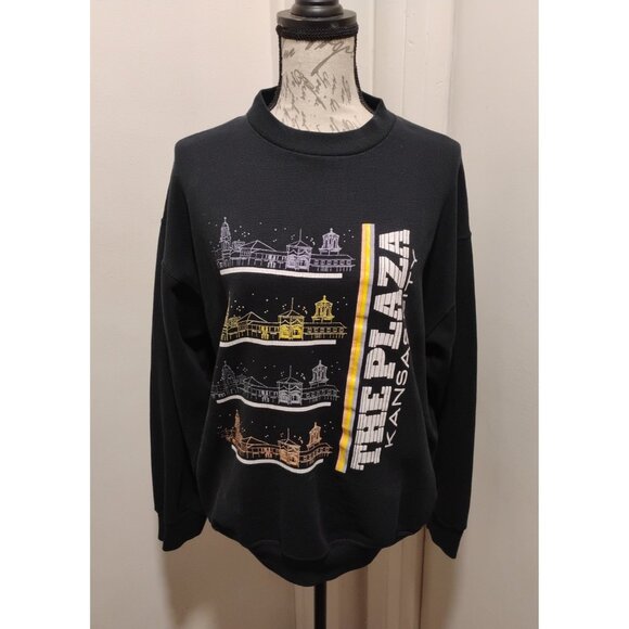 Plaza Kansas City Sweater Unisex Size ¨ L ¨  12-14,  long sleeve, black - Picture 1 of 10